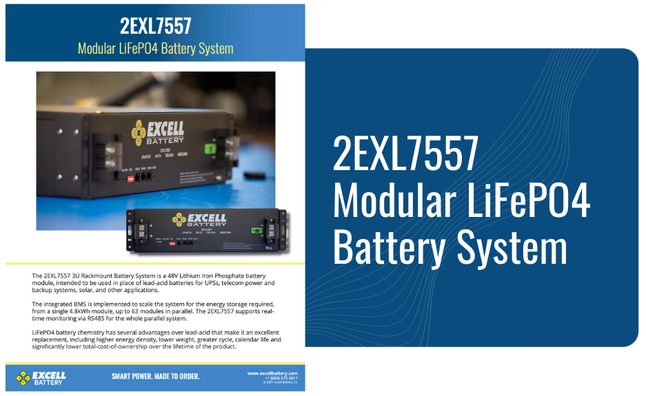 2EXL7557 Modular LiFePO4 Battery System